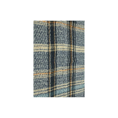 Soft Check Blanket Scarf - Blue Fonce