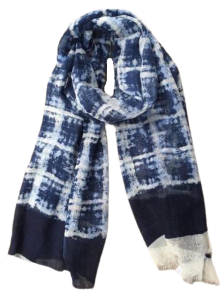 Patterned Scarf - Blue Print