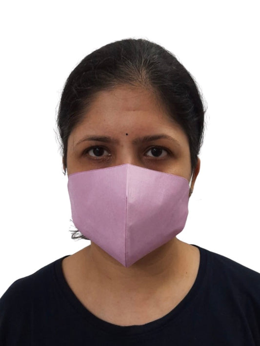 4 Layer Silk Mask - Light Pink