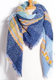 Patch Scarf - Blue Mix 332198