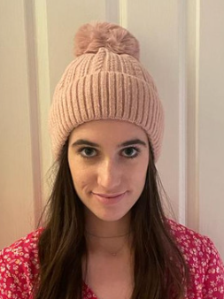 POM POM FLEECIE lurex RIB TRIM BEANIE