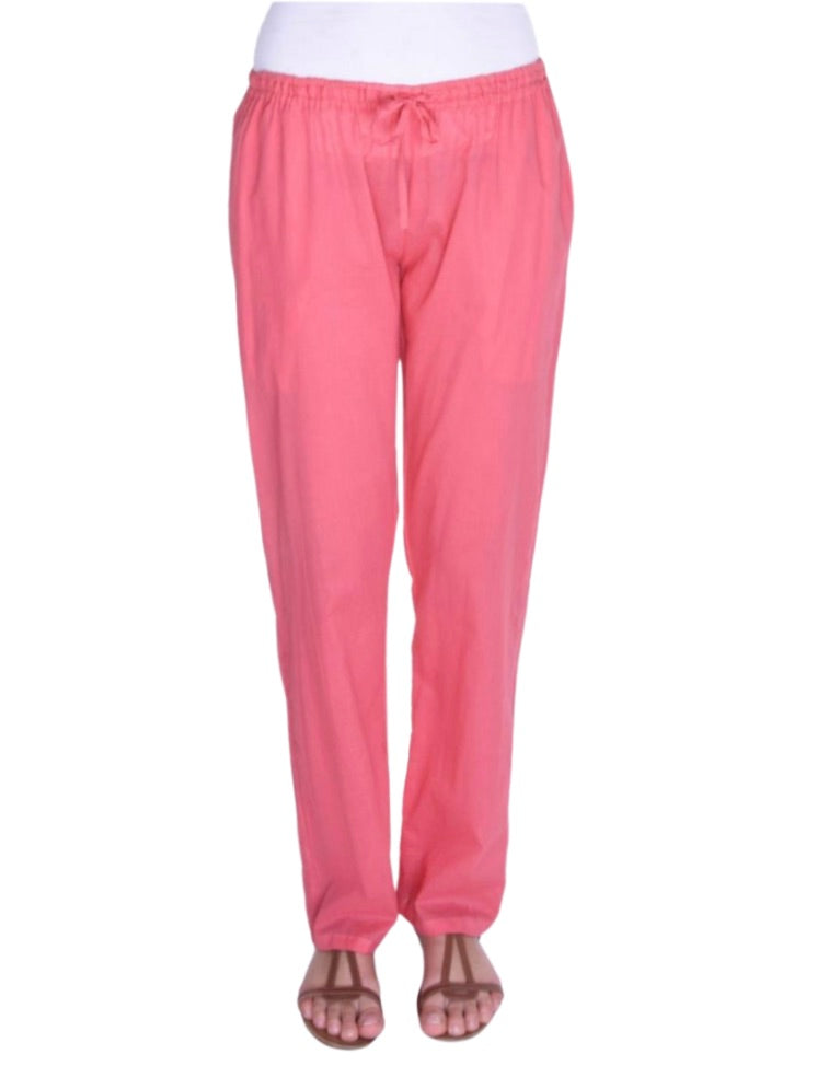 Palme Cotton Pant Smocked Waist + Pockets - Pink
