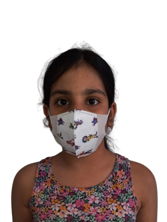 Non-Woven Girls Printed Mask - Pack of 10 (Medium fits 10-16 years)