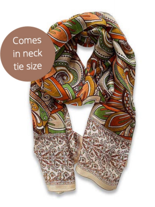 Silk Scarf - Rust