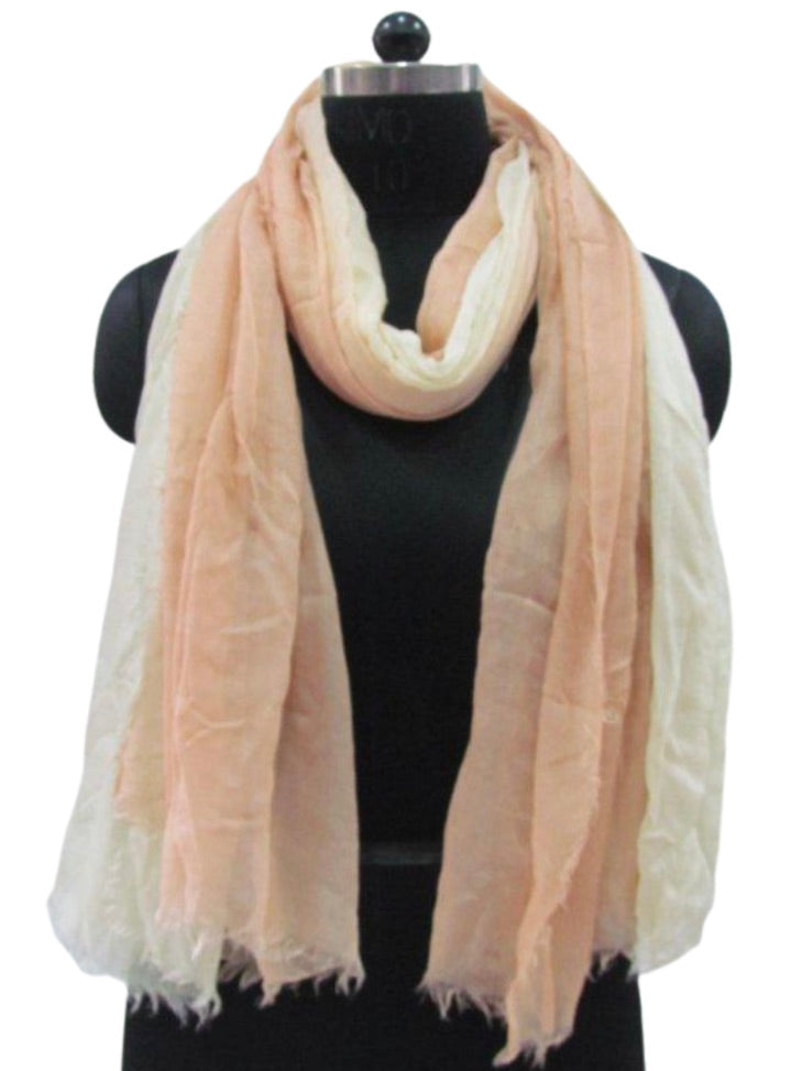 Modal Two-Toned Scarf - Peach