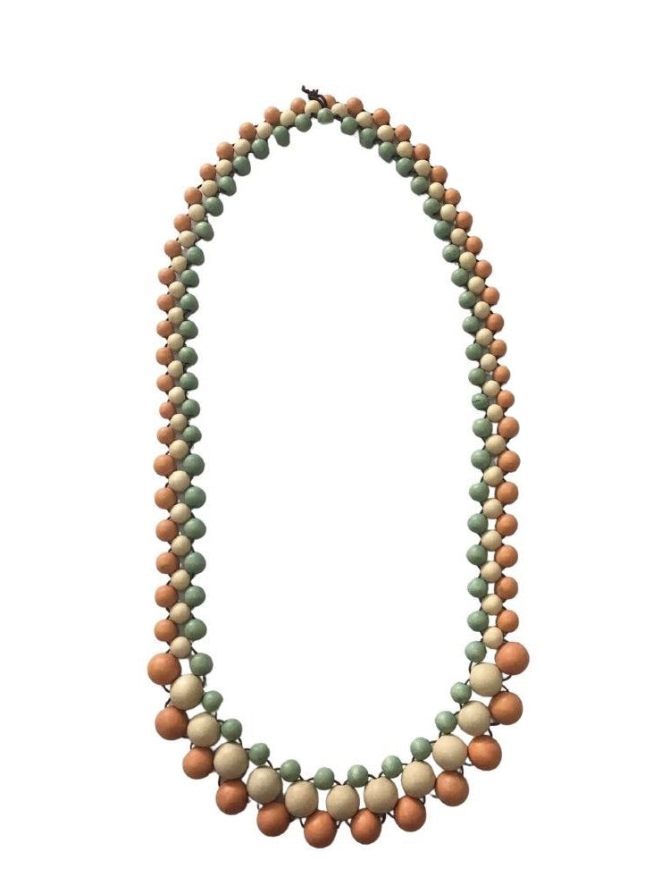 Wooden Beads Layered Together N6-3565