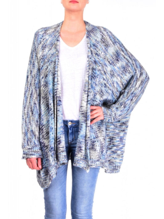 Palme Oversized Mottled Cardigan - Light Blue