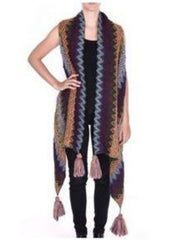 Palme Shaggy Knit Waistcoat - Purple