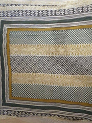 Palme Block Print Cotton Kimono - Mustard