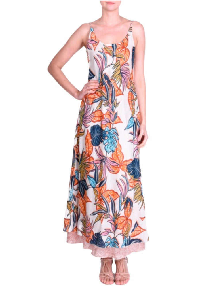 Palme Reversible Cotton Dress S/M - Peach