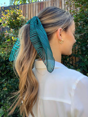 Silk Neck & Hair Tie - Teal