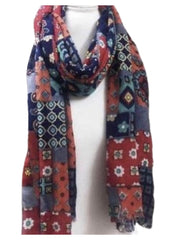 Patterned Scarf - Patchwork Print