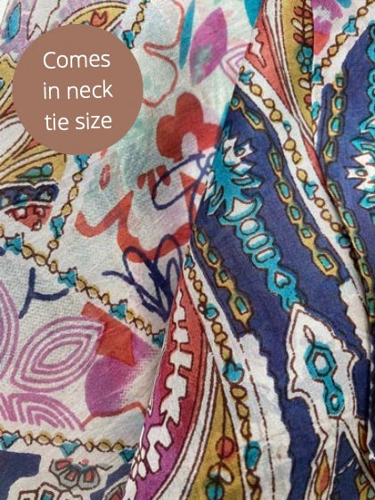 Silk Scarf - Navy