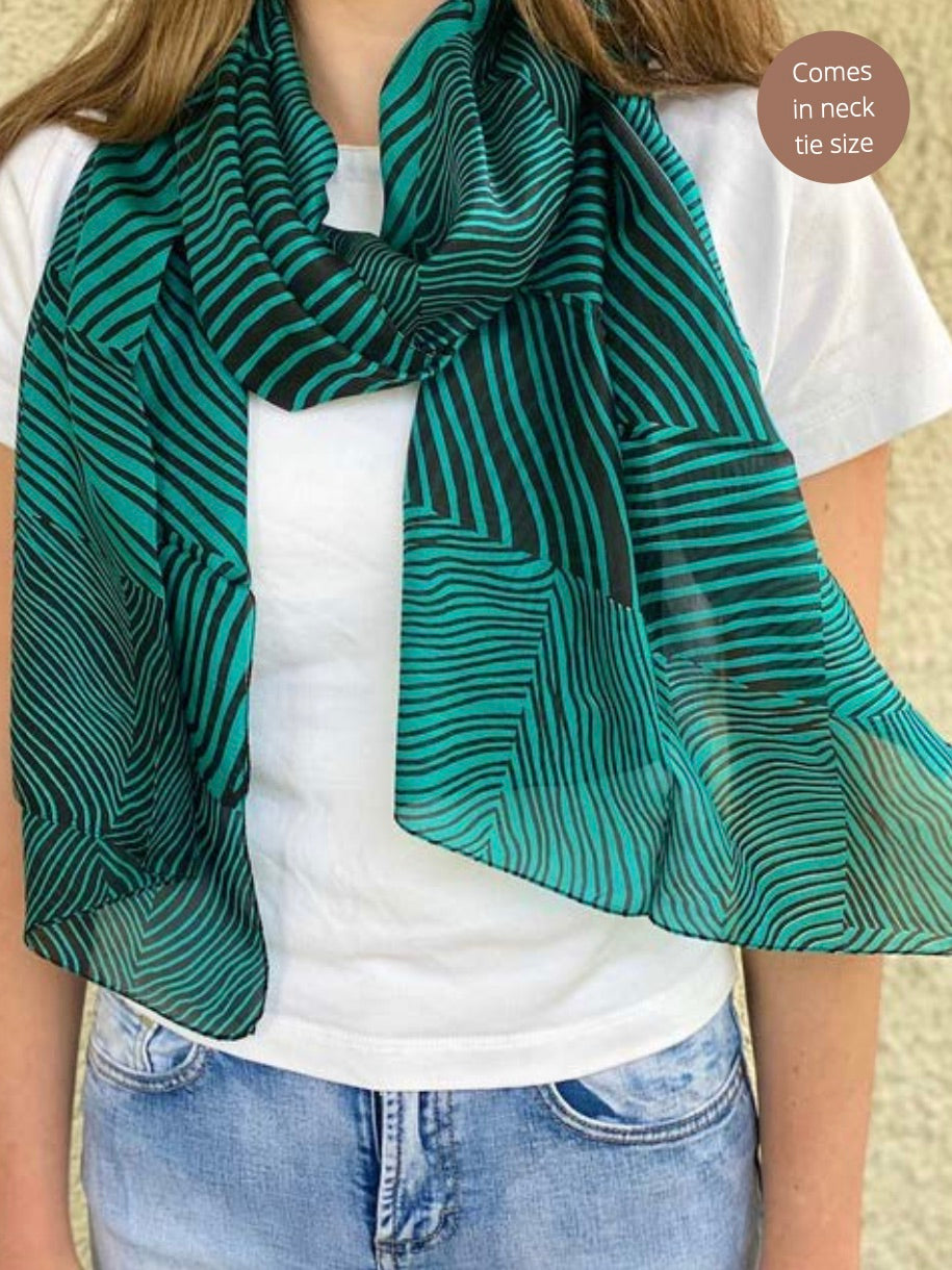 Silk Scarf - Teal ZS1014/L