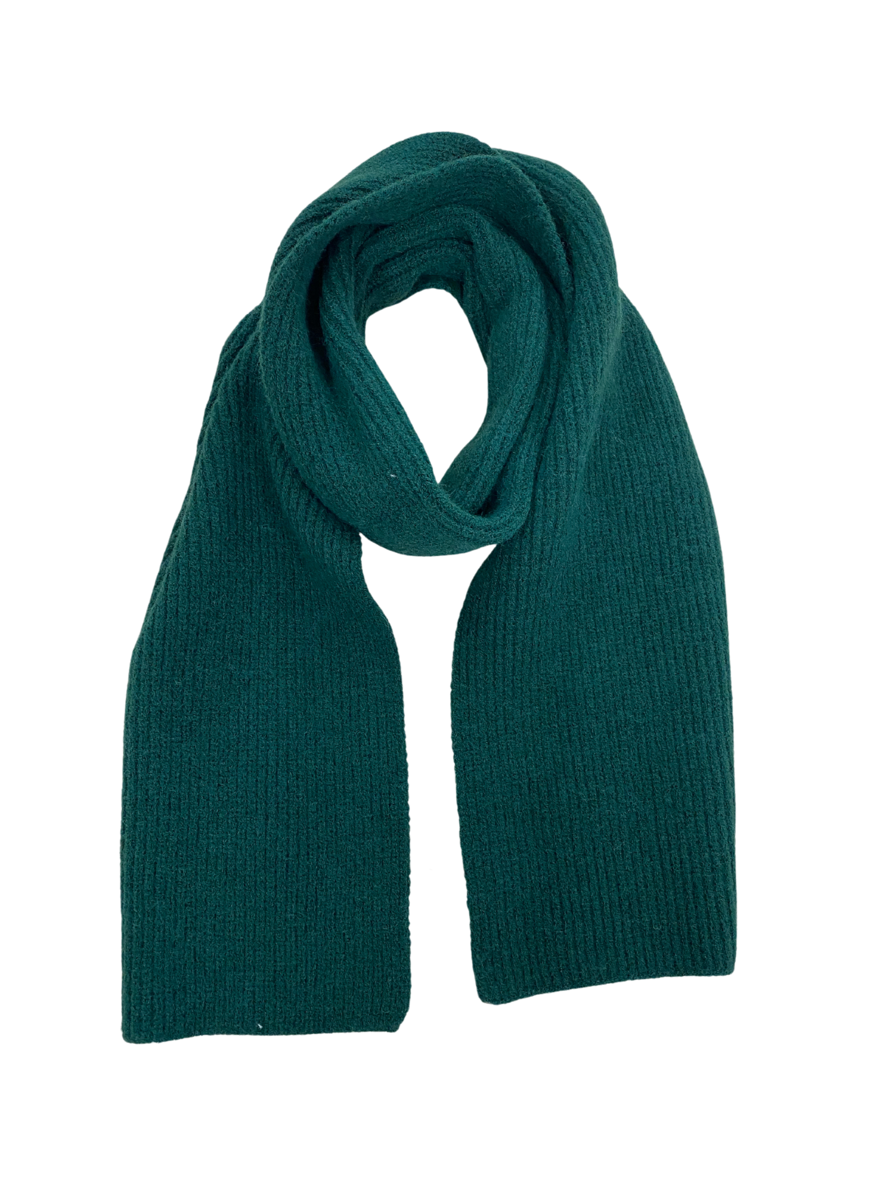 Classic Ribbed Scarf - Dark Green