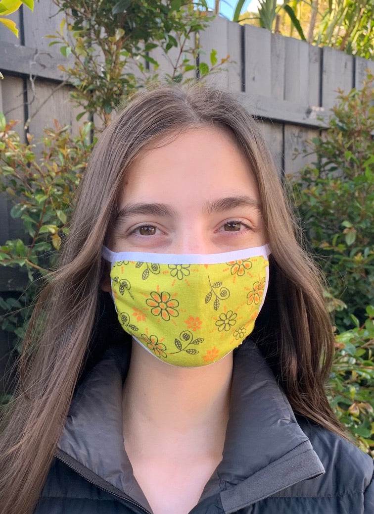 2 Layer Cotton Jersey Mask - smaller fit