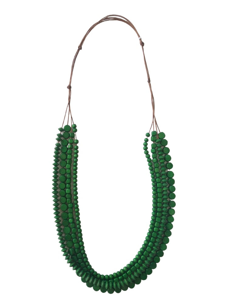 Multi-Layered Wooden Beads Necklace N6-5758
