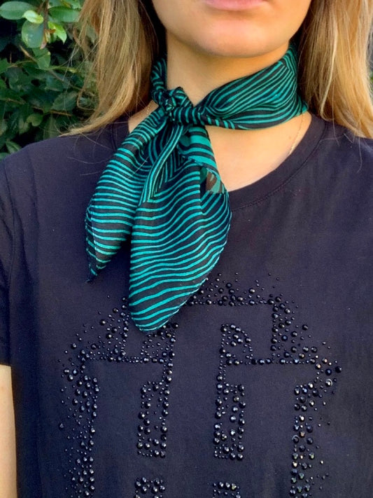 Silk Neck & Hair Tie - Teal