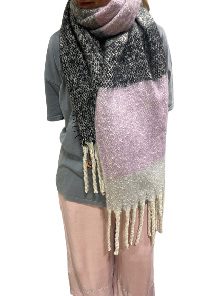 Soft Blanket Winter Scarf - Purple