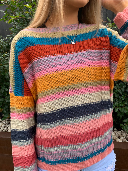 Palme Candy Stripe Jumper - MULTI FONCE