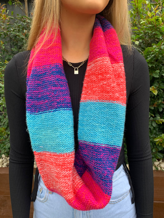 Knitted Rainbow Snood