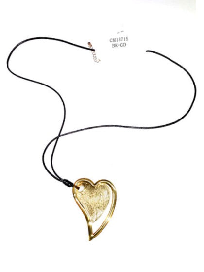 Light Gold Heart Shaped pendent Necklace