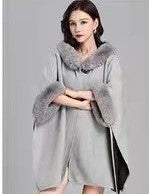 Hooded Cape - Light Grey