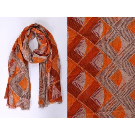 Orange Clair Polyester Scarf