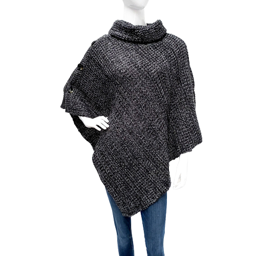 Women’s Three Button Poncho