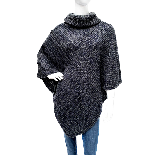 Women’s Three Button Poncho