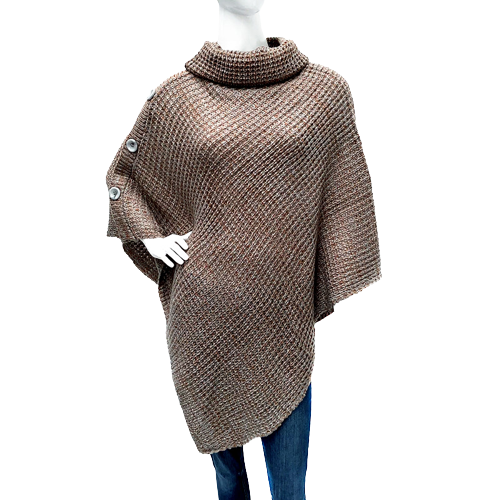 Women’s Three Button Poncho