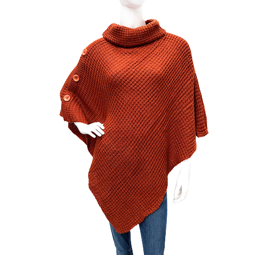 Women’s Three Button Poncho