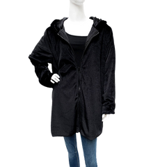 Faux Fur Free Size Long Length Zipped Coat