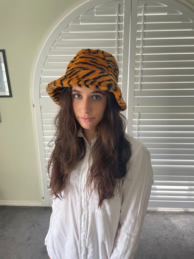 FAUX FUR BUCKET HAT ANIMAL - 7064