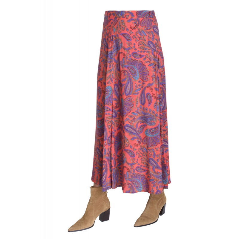 Rouge Clair Viscose Pagoda Skirt