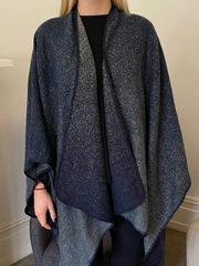Reversible Two-Toned Wrap - Navy/Grey