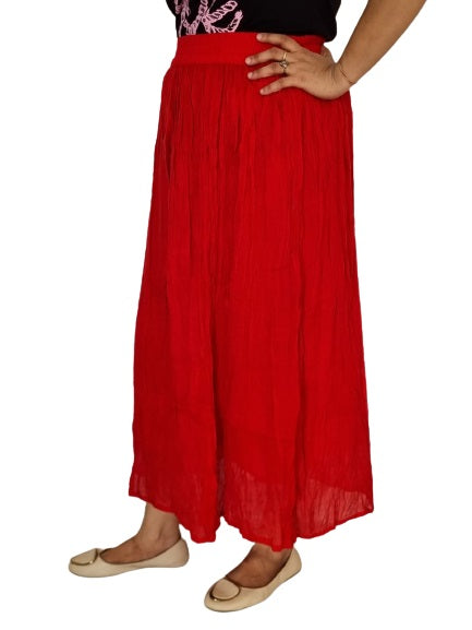 Crinkle Skirts - Red