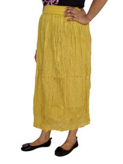 Crinkle Skirt - Mustard