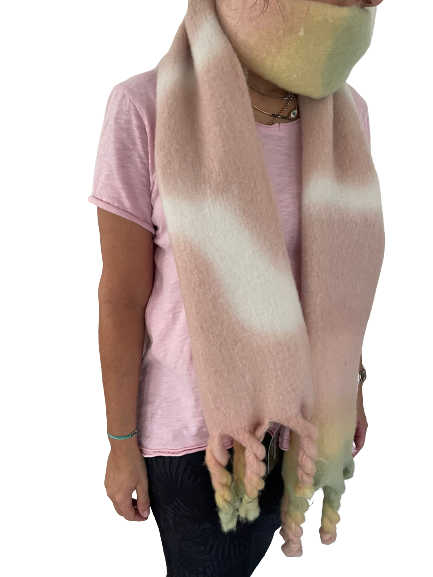 Soft Blanket Winter Scarf-Pink