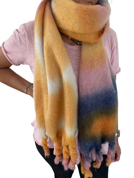 Soft Blanket Winter Scarf-Mustard