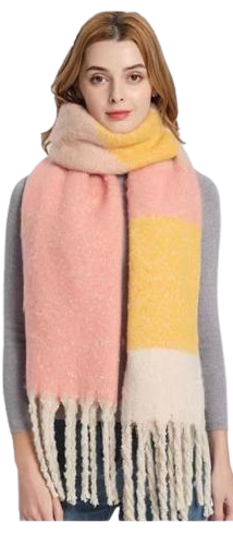 Soft Blanket Winter Scarf - Pink