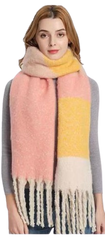 Soft Blanket Winter Scarf - Pink