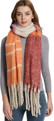 Soft Blanket Scarf - Orange