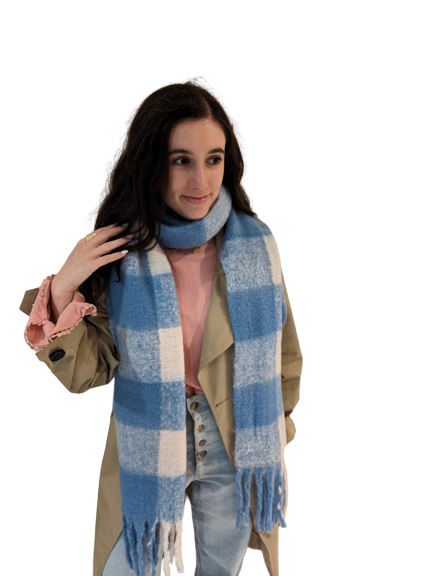 Blanket Scarf -Pale Blue
