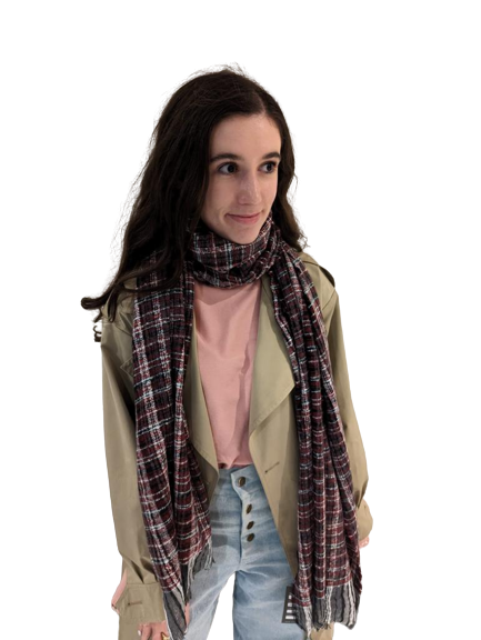 Soft blanket scarf - Red