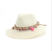 Straw Traveler Hat with band - Cream