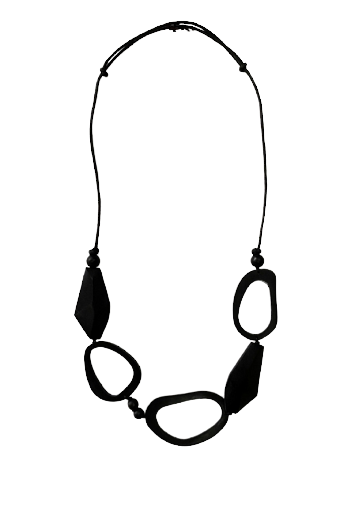 Geo Black Shaped Necklace N6-5357BY