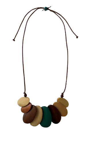 Dangling Wooden Beaded Necklace N6-5393FMKY