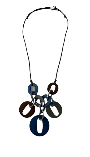 Chained Wooden Pendant Necklace N6-6043
