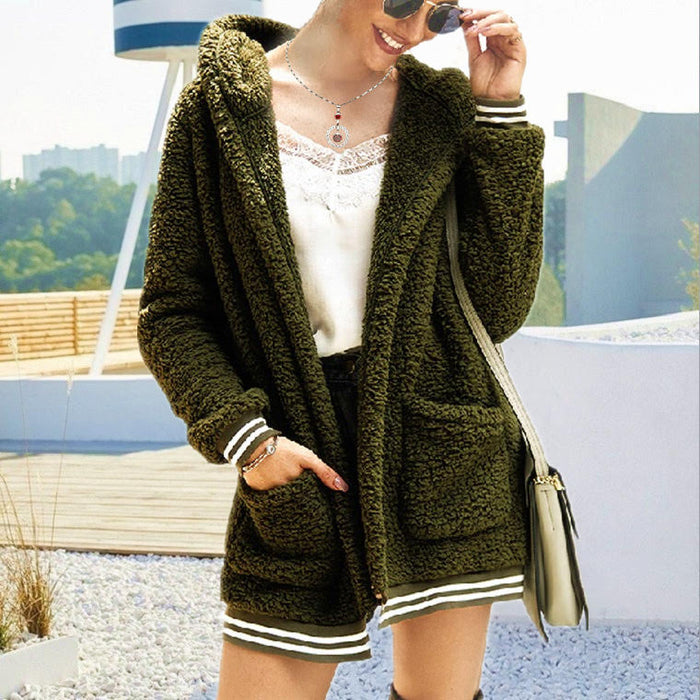 Army Green Bomber Style Coat